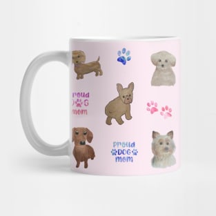 Watercolor cute dogs stickers set puppy puppies watercolour Mug